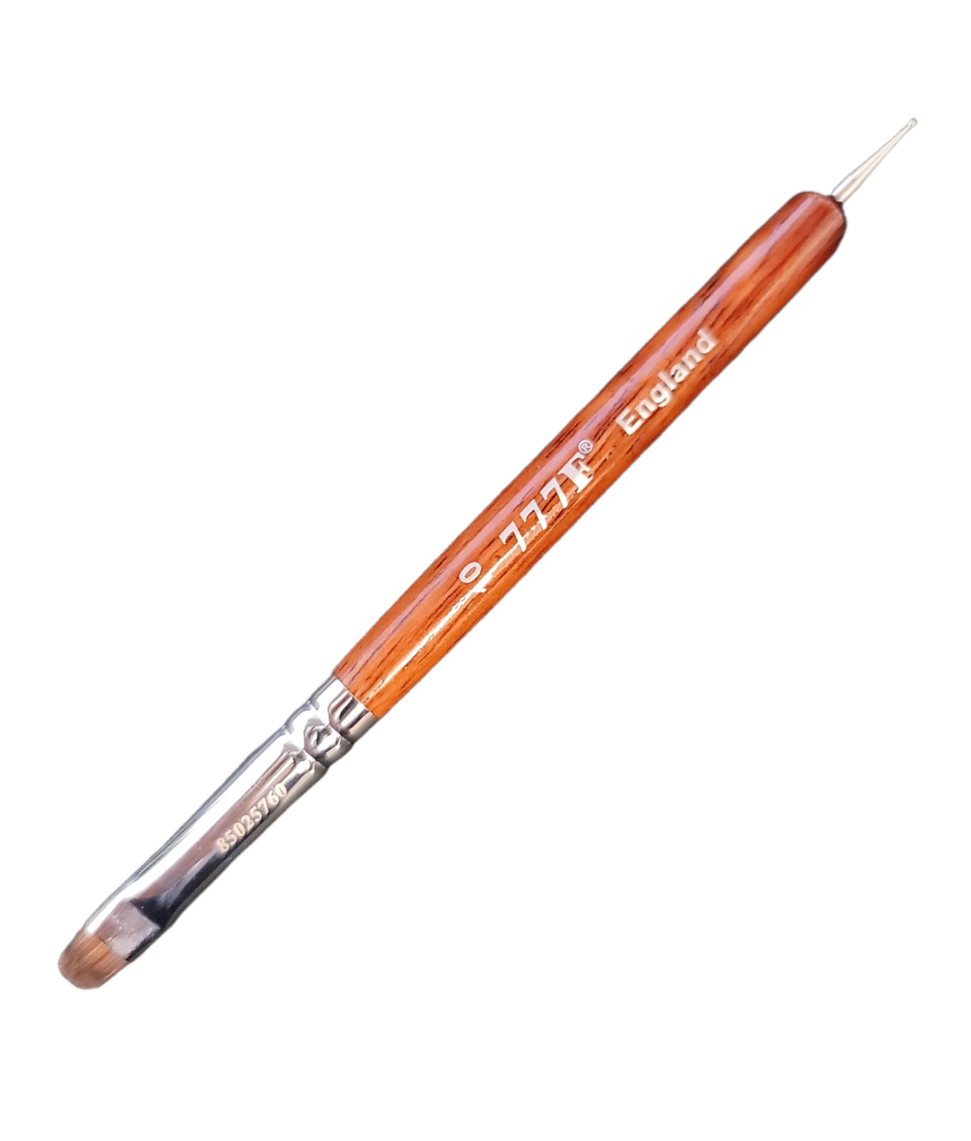 2 of Manicure & Pedicure French Brush 777F Red Wood Handle W/Dotting – size #10