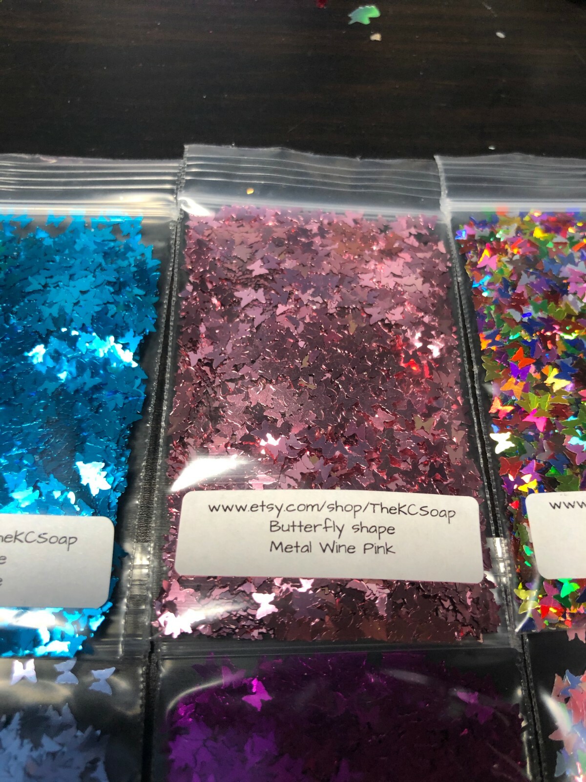 Solvent Resistant Metal BUTTERFLY Glitter Nail Art Face Crafts Epoxy US Seller