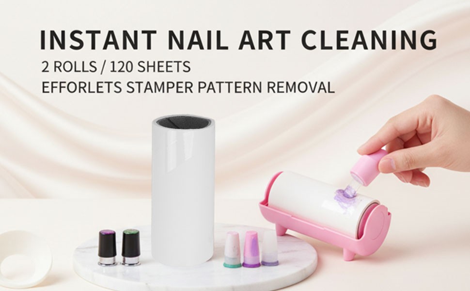 Rolls Nail Stamper Cleaner Instant Cleaning Tool For Nail Art Easy To Use
