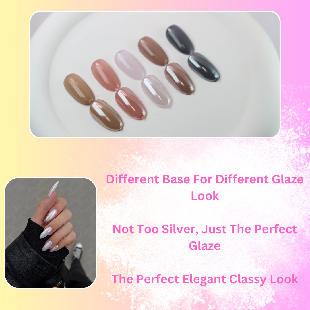 Glaze Chrome Powder, White Pearl Chrome, Chrome Powder, White Pearl Chrome