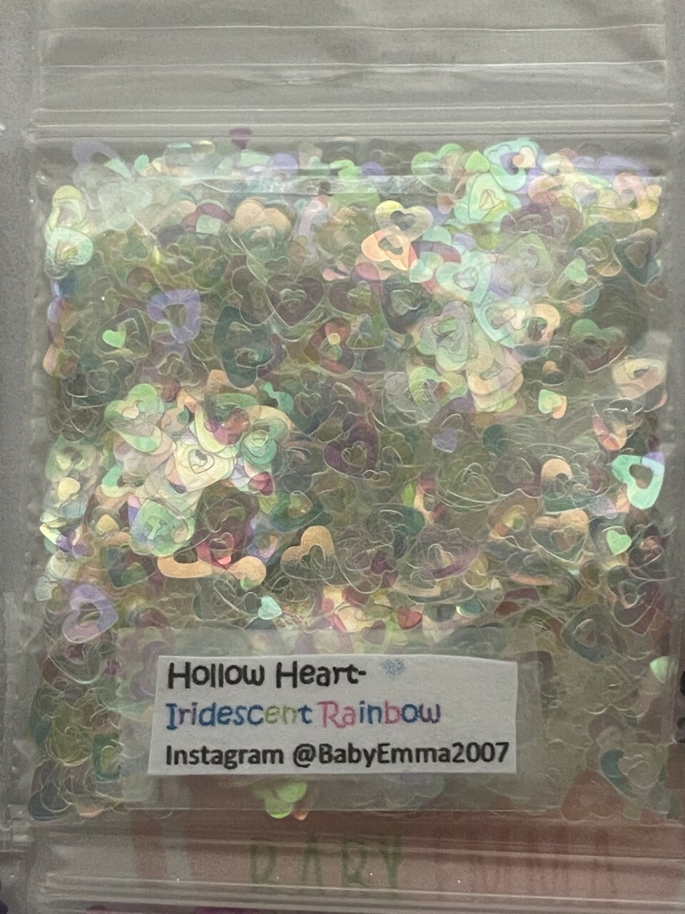 V-Day Holo Heart Shape(Hollow Heart) Glitter-U pick color-Nail Art Face Craft-US
