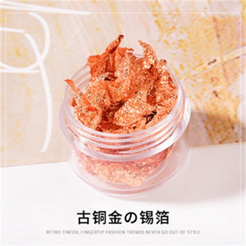 Gold Nail Stickers Sequins 3pcs Decorative Gold and Silver Shell Nail Polish