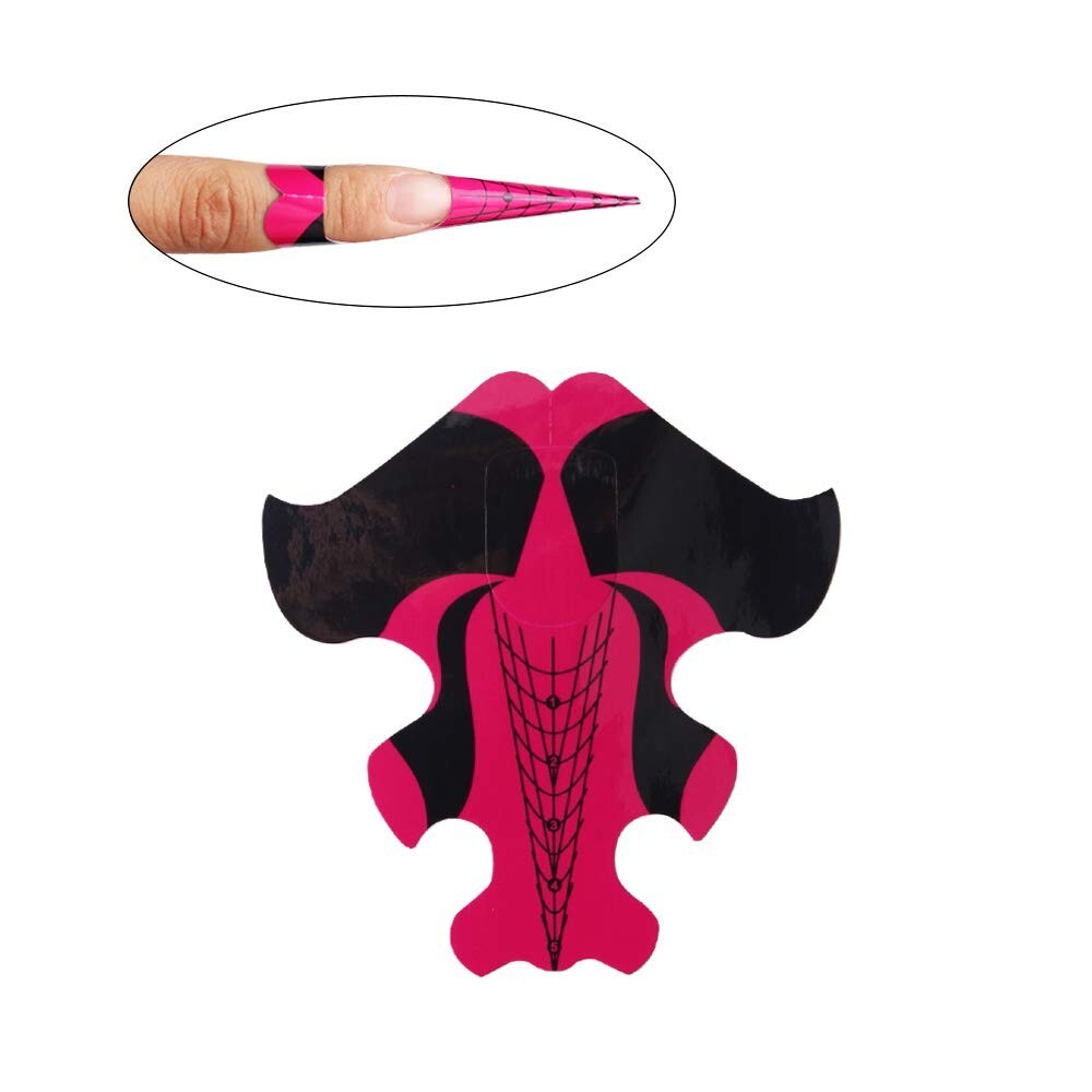 Professional 500pcs Stiletto Nail Form Stickers – Easy Application for Artistry