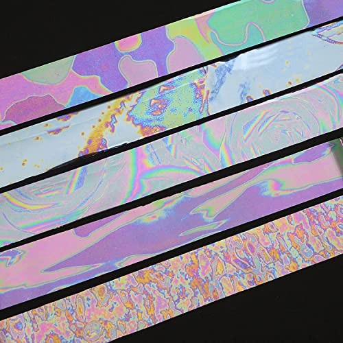 10 Rolls Neon Nail Foil for Long Acrylic Nails Holographic Nail Transfer Foil