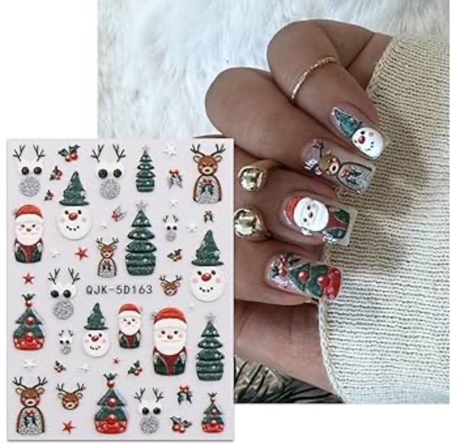 Nail Art Stickers VERY DETAILED CUTE ASSORTED CHRISTMAS ! QJK-5D163