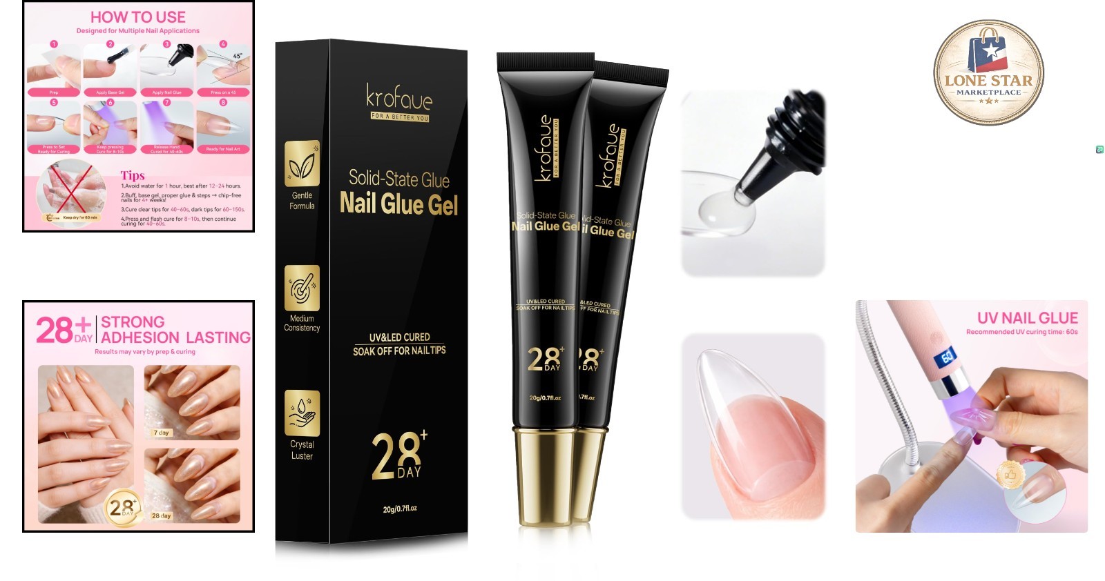 Long-Wearing Solid Nail Glue Gel – Easy Application & Safe for Sensitive Nails