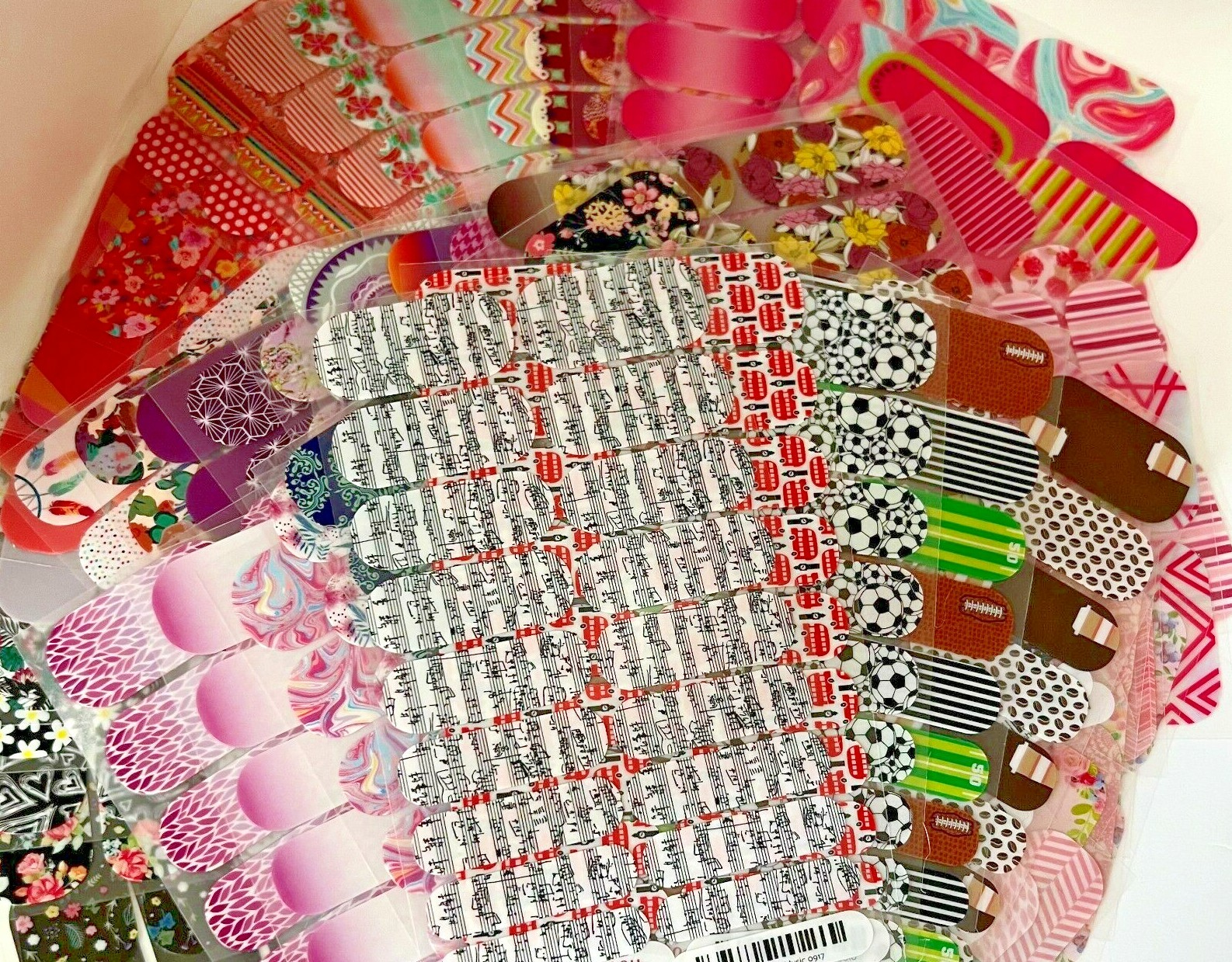 FULL SHEET New Jamberry Nail Wraps GLOSSY Floral Solid Ombre Polka Dot Novelty