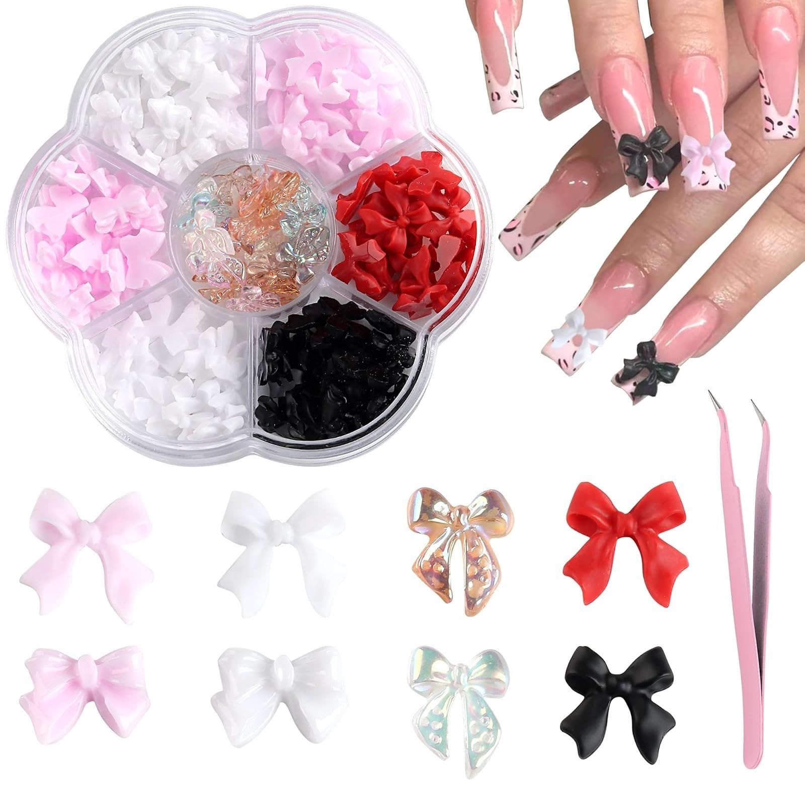 3D Nail Beads Gold Silver Caviar Beads with Magnet Picker Tool