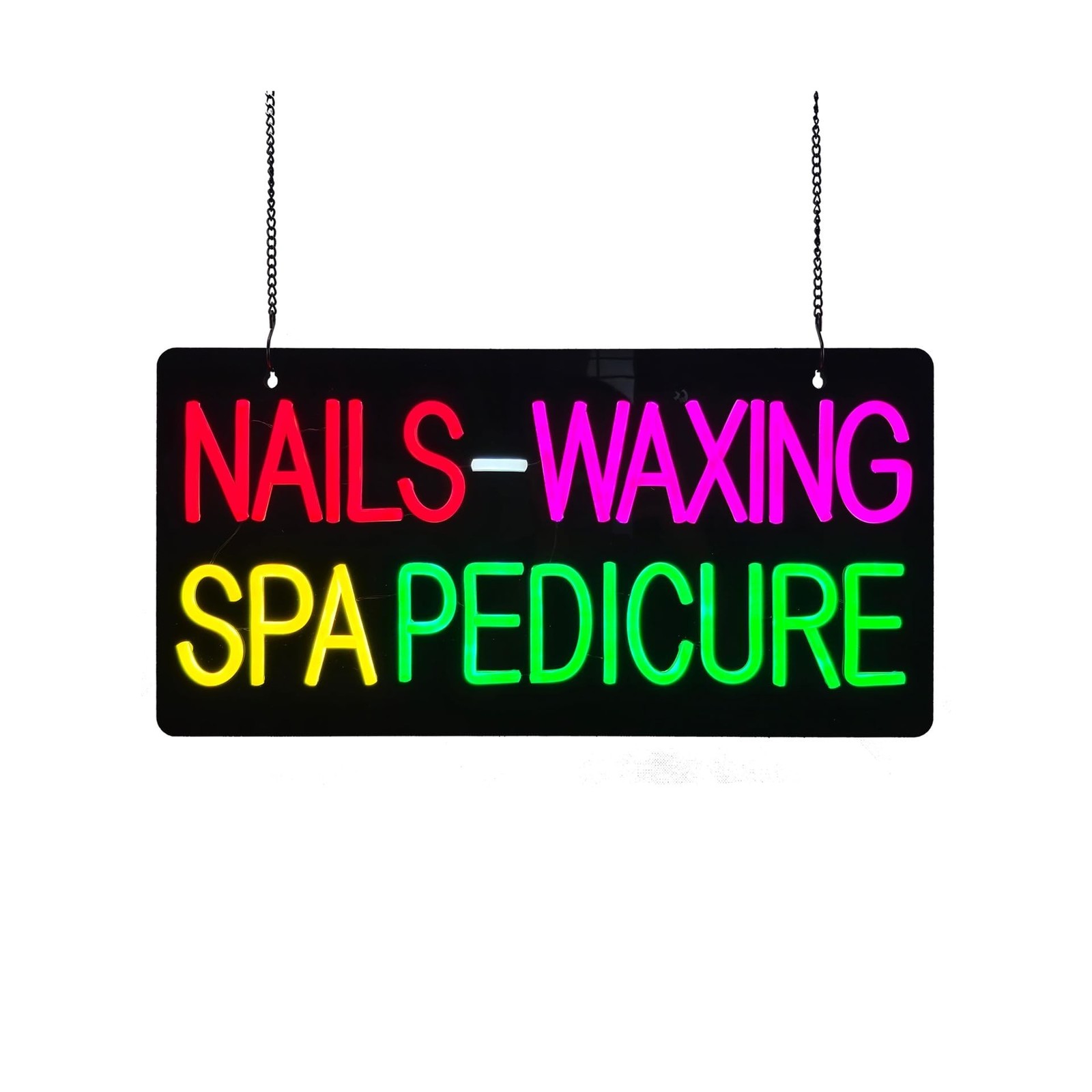 Nails Waxing Salon Sign, Spa Pedicure LED Neon Signs for Beauty Shop Skincare…