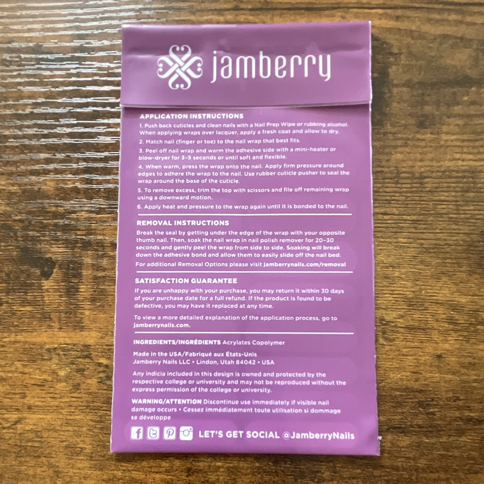 Jamberry Self-Adhesive Glossy Nail Wraps Black/Green Damask Nail Art Sheet