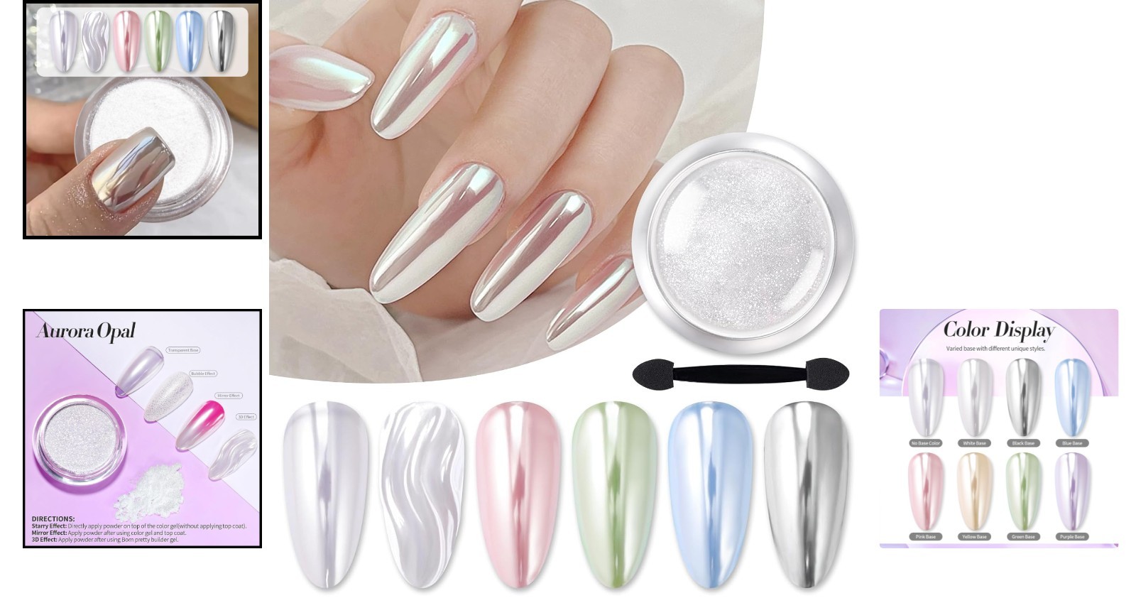 Ultra-Fine Silver Chrome Nail Glitter: Easy Application for Salon-Quality Nails