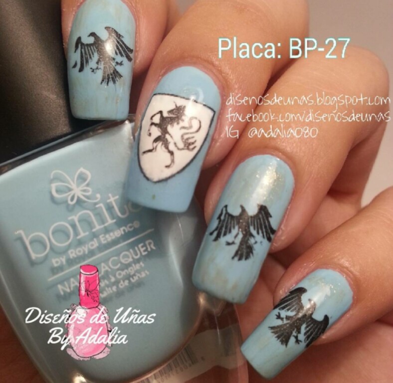 Nail Art Stamping Template Badge Theme Image Plate Stamper Scraper Kit BP 27