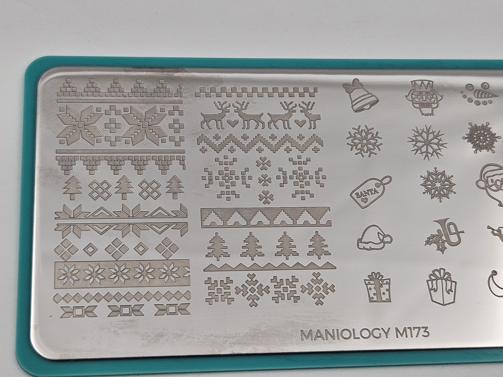 Maniology M173 Christmas Bell Snowflake Lace Party Nail Stamping Plates