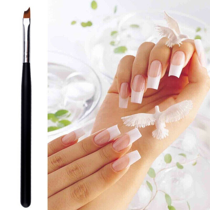 Nail Art Brush Tool Half Moon Shape French Effect Drawing UV Gel Manicure Brush