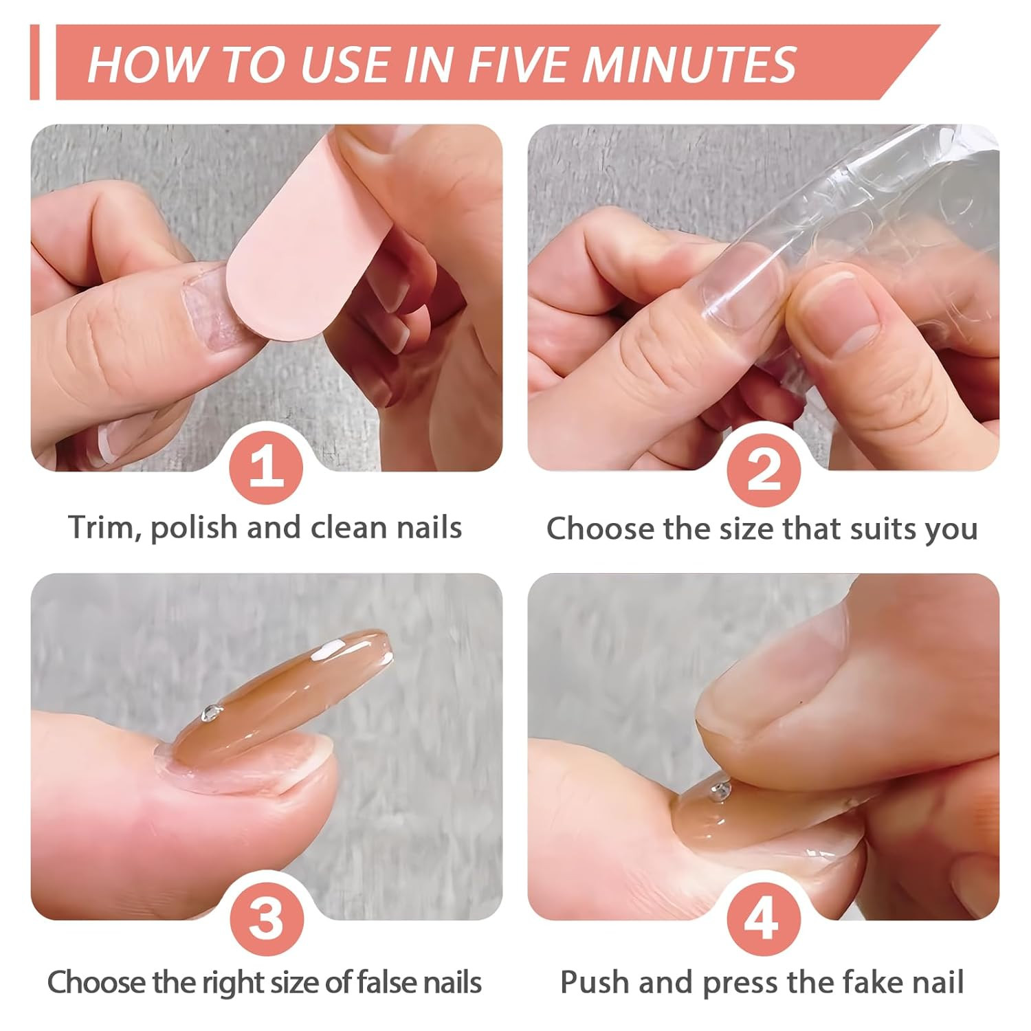 24Pcs French Tip Press on Nails Medium Almond Fake Nails with 3D Flower Gold Bea