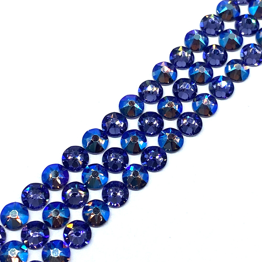 Swarovski 2058/2088 crystal flatbacks nail arts purple TANZANITE SHIMMER Mix