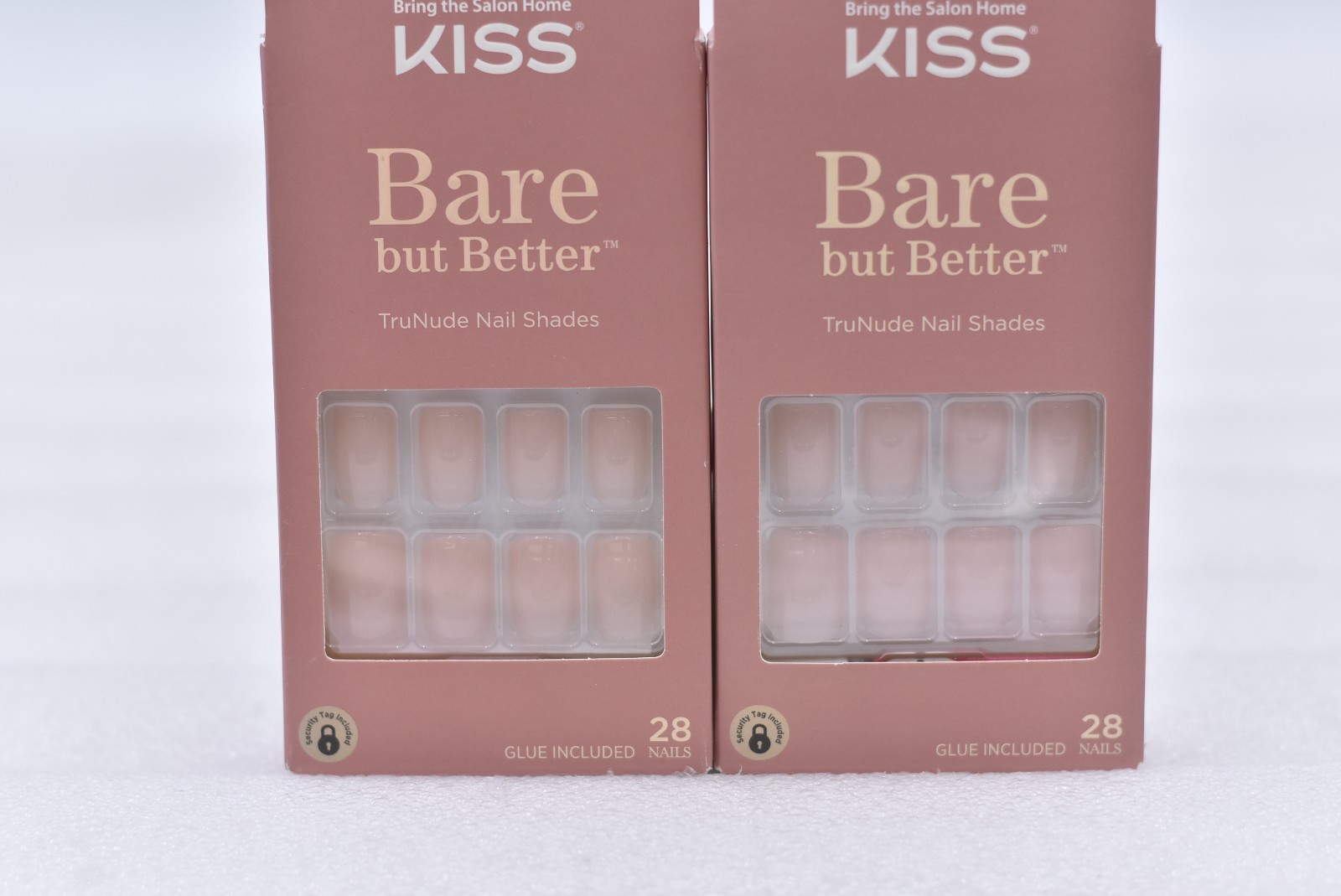 Lot of 2 Kiss Bare but Better BN01 Short False Nails – 28 Nails