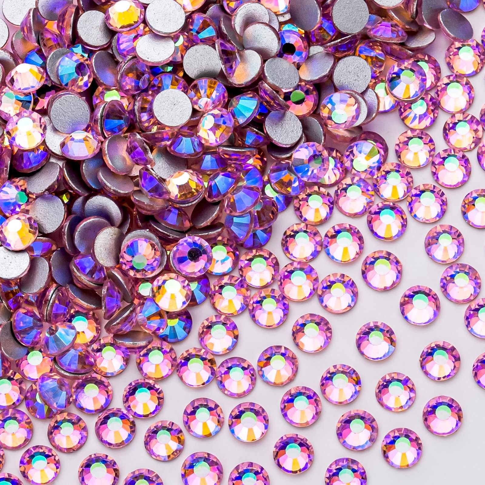 1440Pcs Pink AB Crystal Rhinestones,Glass Flatback Rhinestones Gemstones for …