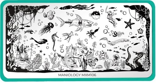Maniology nail stamping plate MXM105 & 106 HTF