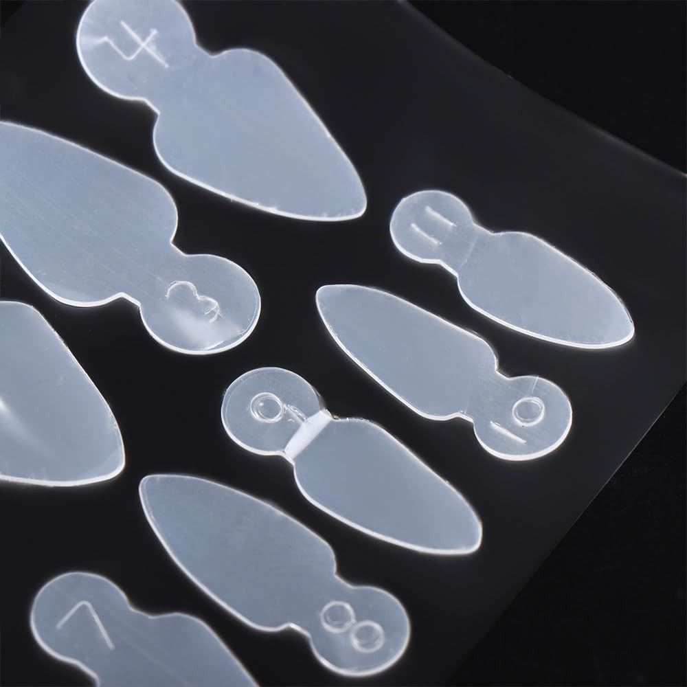 48 Pcs Silicone Mold Nails Inner Pad Nail Decals False Nail Tips Nail Art Ext…