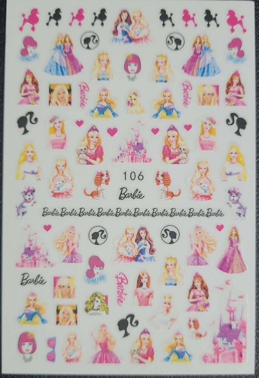 Barbie Princess Nail Art Stickers