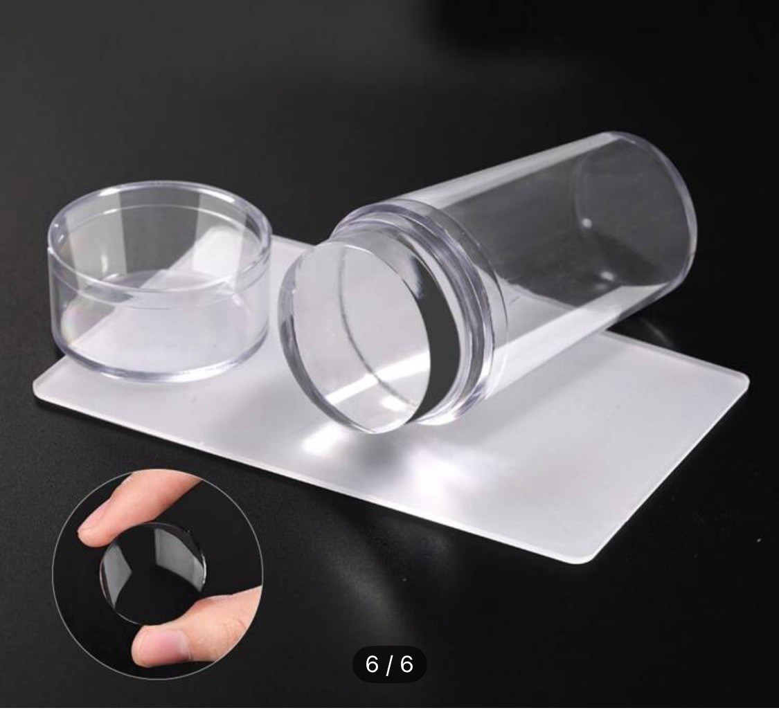 Double Head Silicone Nail Art Stamping Stainless Steel Template Stamper Scraper