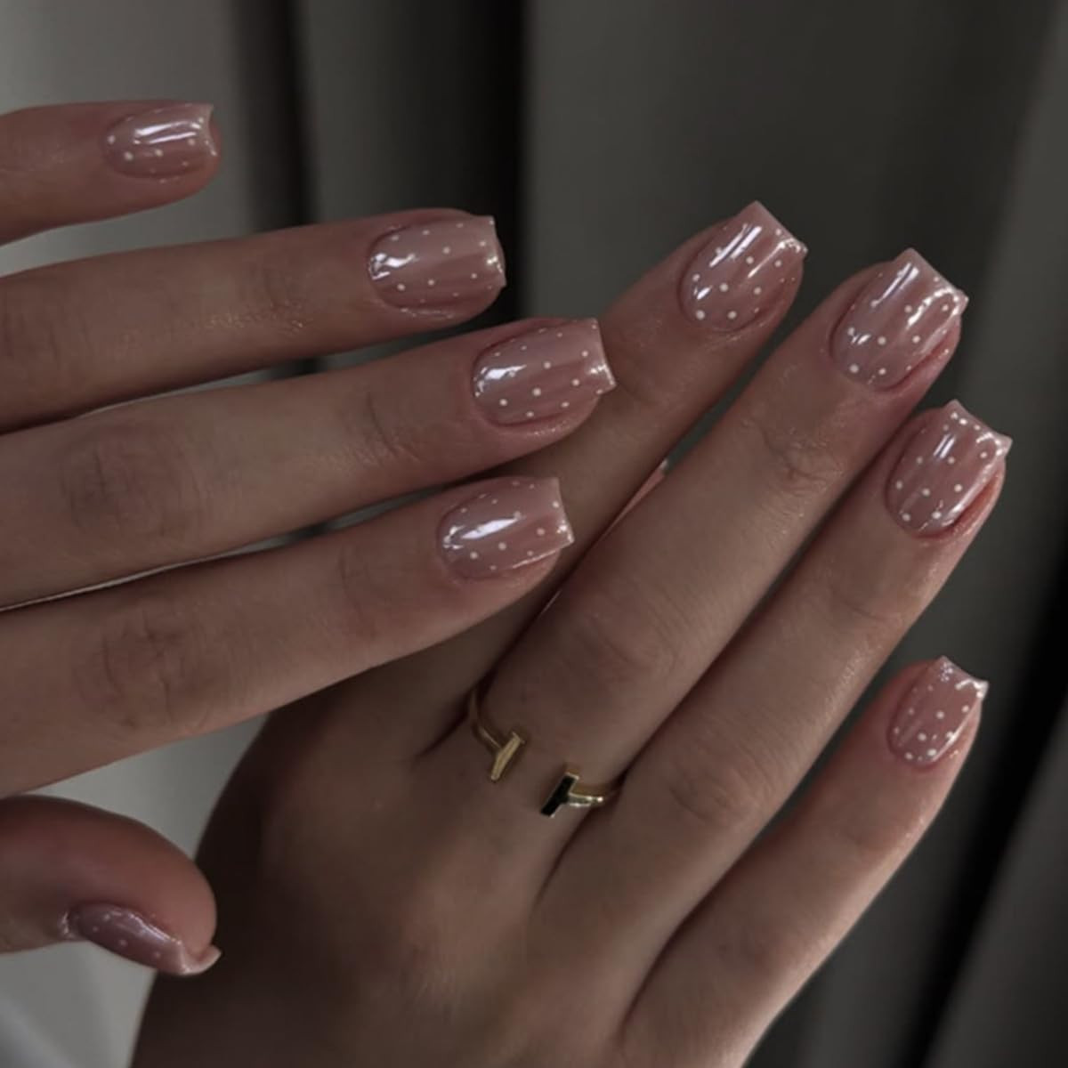 Summer Press on Nails Medium Coffin Fake Nails Summer Ocean False Nail with Star