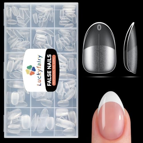 Oval Round Nail Tips Short Full Matte Almond 240pcs Oval Short Full Cover
