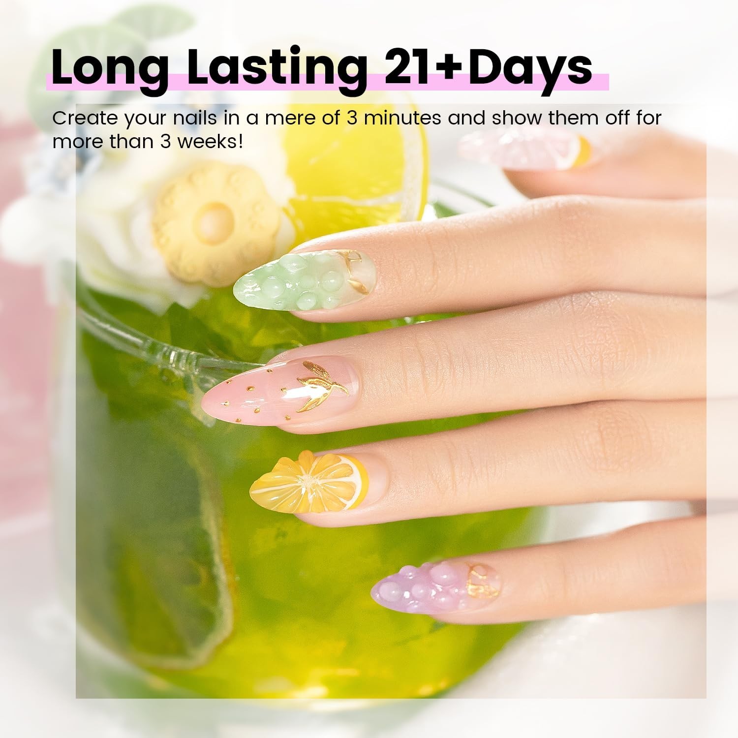 Versatile 3D Sculpting Gel – Clear Adhesive for Nail Charms & Art Design, 1.13oz