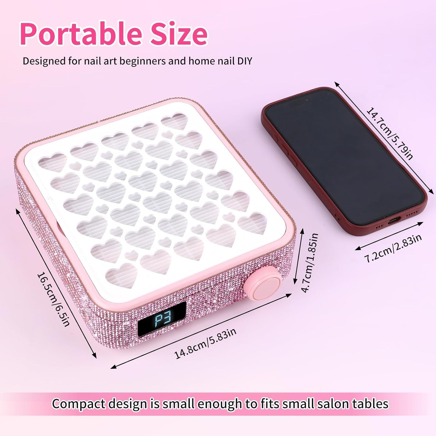 Effortless Nail Care: Adjustable Speed Nail Dust Collector with Filter Papers