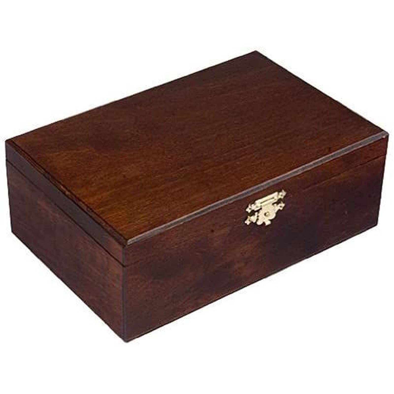 Staunton No. 6 Tournament Chess Pieces in Wooden Box, 3.9-Inch Small, Brown