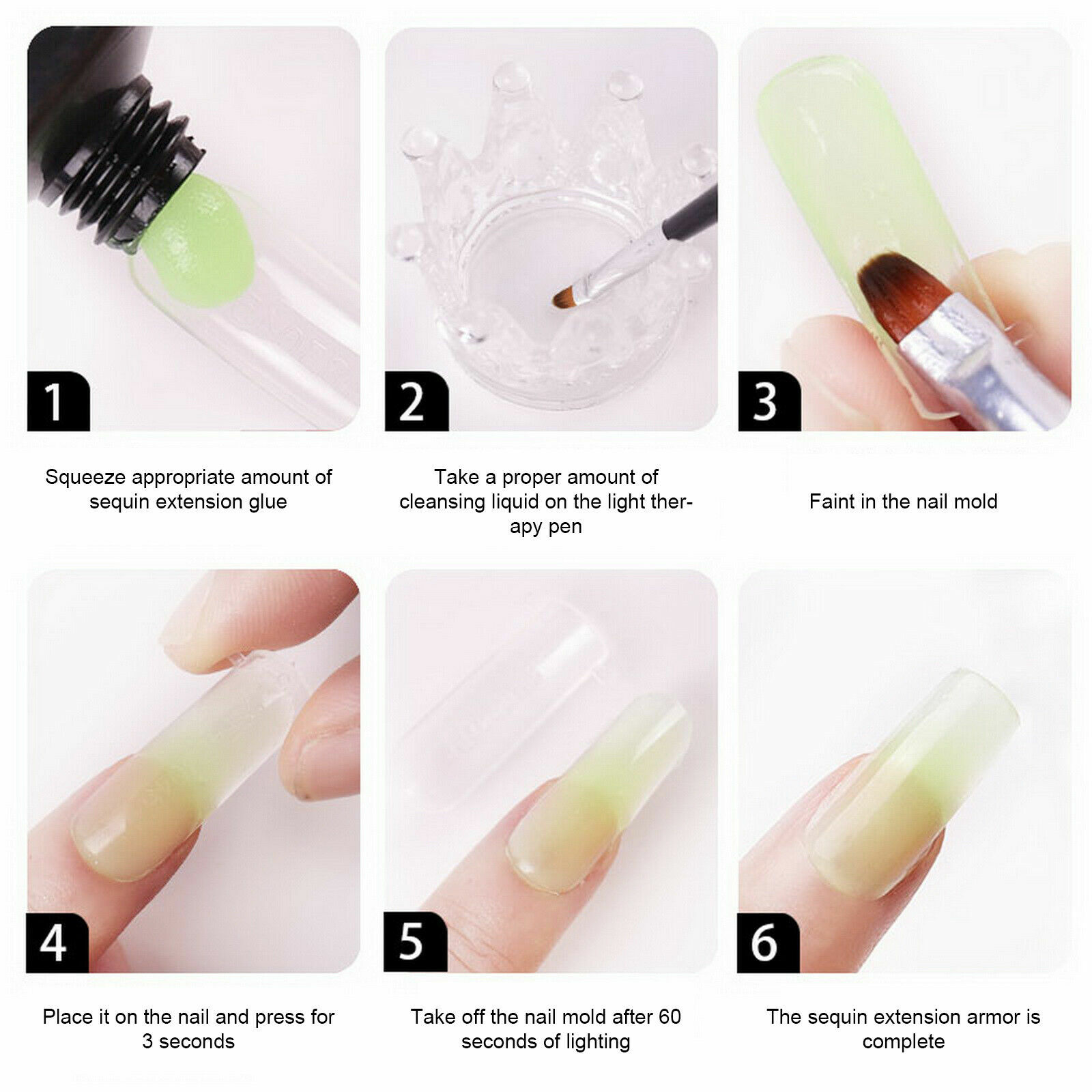8 Colors Glow In Dark UV Nail Extension Gel 15ml Poly Luminous Nail Building Art