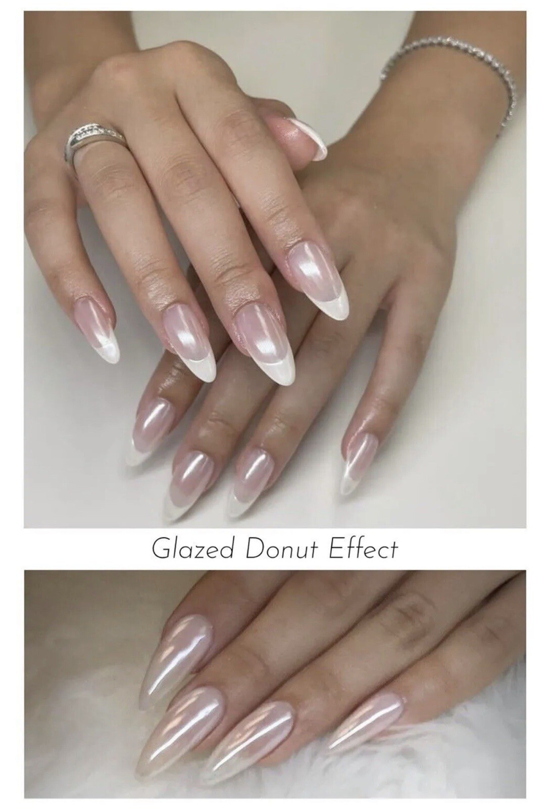 WHITE CHROME POWDER Pigment Pearl Nails Nail Art Crystal Shiny Dust Glazed Donut