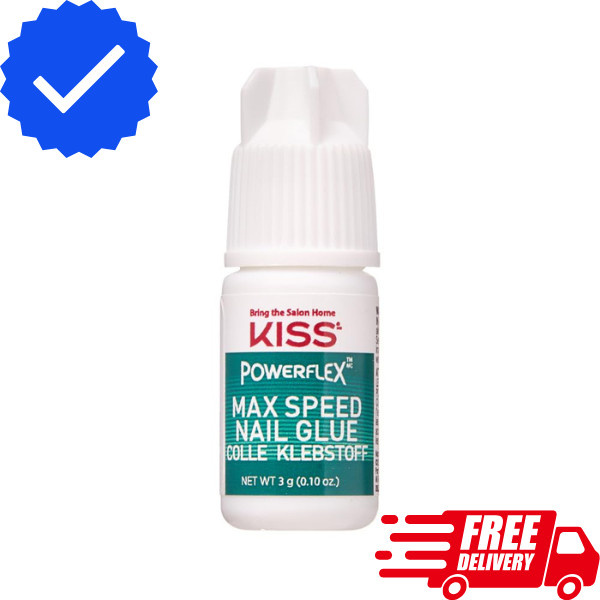 KISS PowerFlex Maximum Speed Nail Glue for Press On Nails,3g/0.10 oz (Pack of 1)