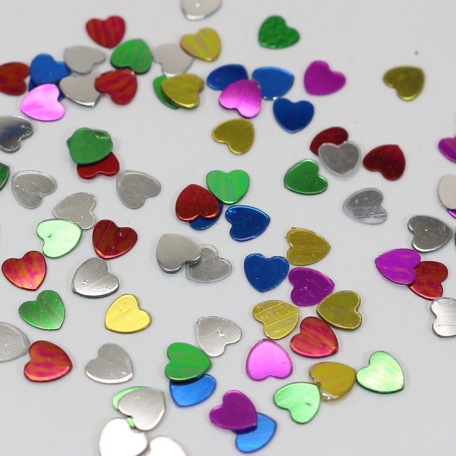 50 Gram Mixed Color Metallic Heart Sequins Loose Tiny 5mm Nail Art Tips Crafts