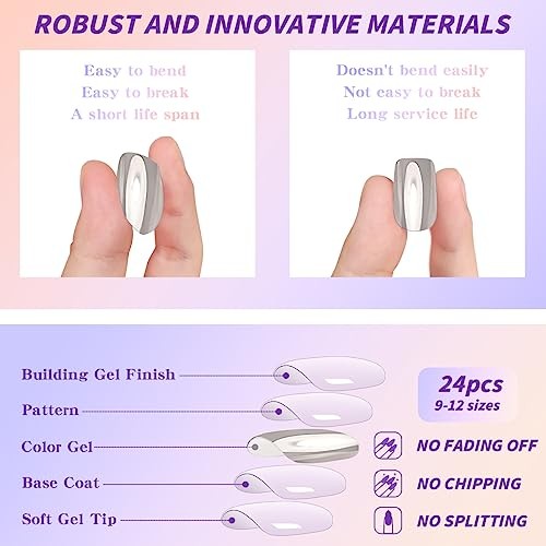 24 Pcs Glitter Rhinestones Metallic Silver Press on Nail bling square silver