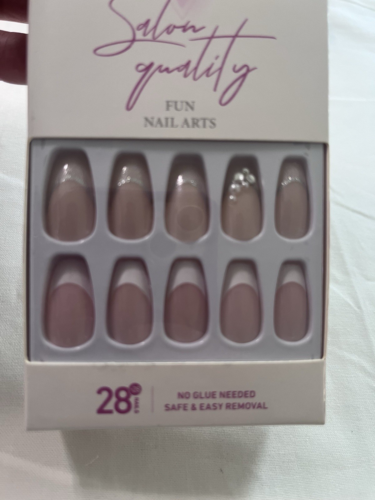 Vamony Press-On Nails Glossy Multicolor Oval & Square Full Cover No Glue Needed
