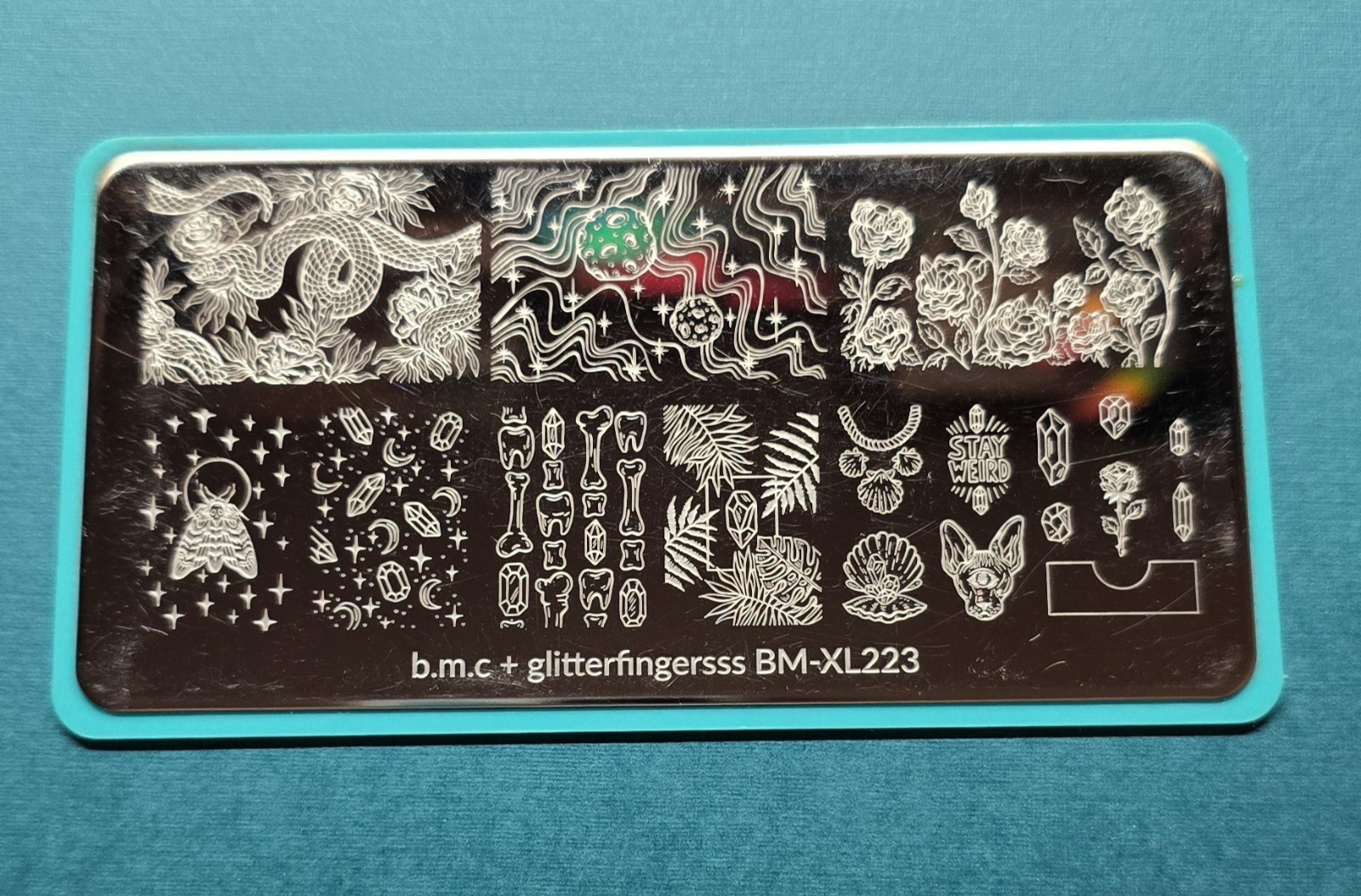 Maniology Bundle Monster BMC Glitterfingersss BM-XL223 Collab Nail Stamp Plate