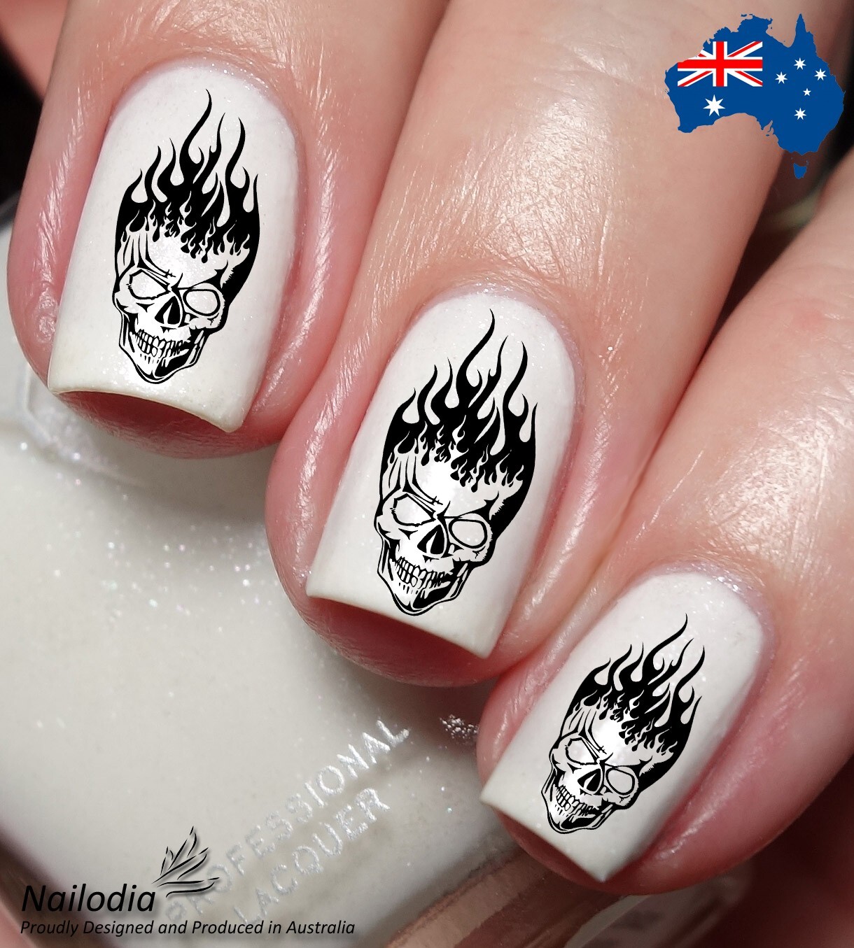 Tribal Skull Nail Art Decal Sticker Water Transfer Slider