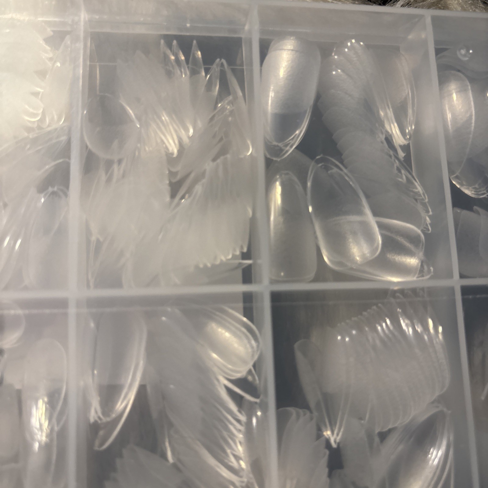 Almond Gel Nail Tips, 504PCS Pre Etched Clear Fake Nails Tips Medium Almond