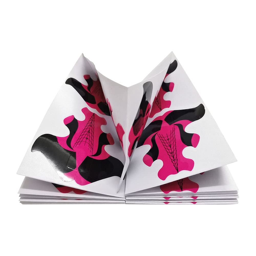 VNC 200 Pcs Nail Form Guide Stickers Goldfish Shaped Nail Extension Tips -Adh…