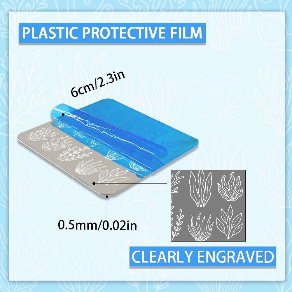 9pcs Ocean Theme Nail Stamping Plates Beach Seashells Seaweed Nail Art Stenci…