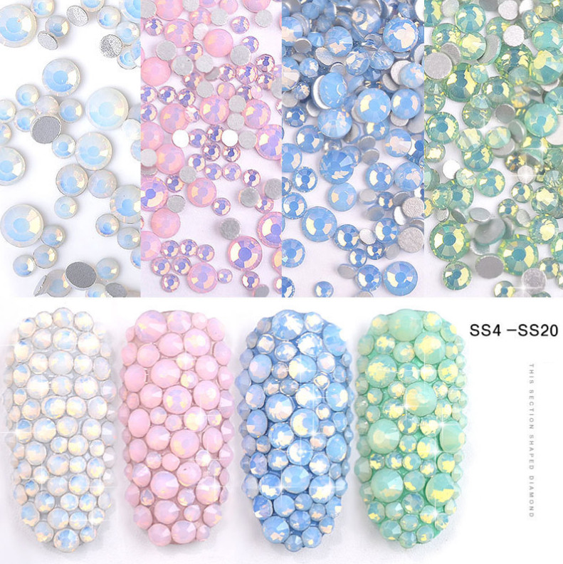 SS4-SS20 Nail Art Rhinestones Crystal Gems Flat Back 3D Tips DIY Decoration NH9