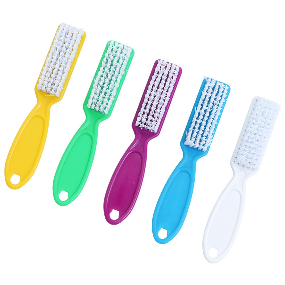 10pcs Nail Cleaning Brushes Set Long Handle Fingernail Brush for Nail Care