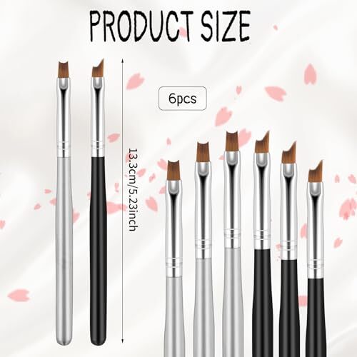 Oblique Head Nail Brushes Moon Shape French Brush French Tip Nail Brushes Set
