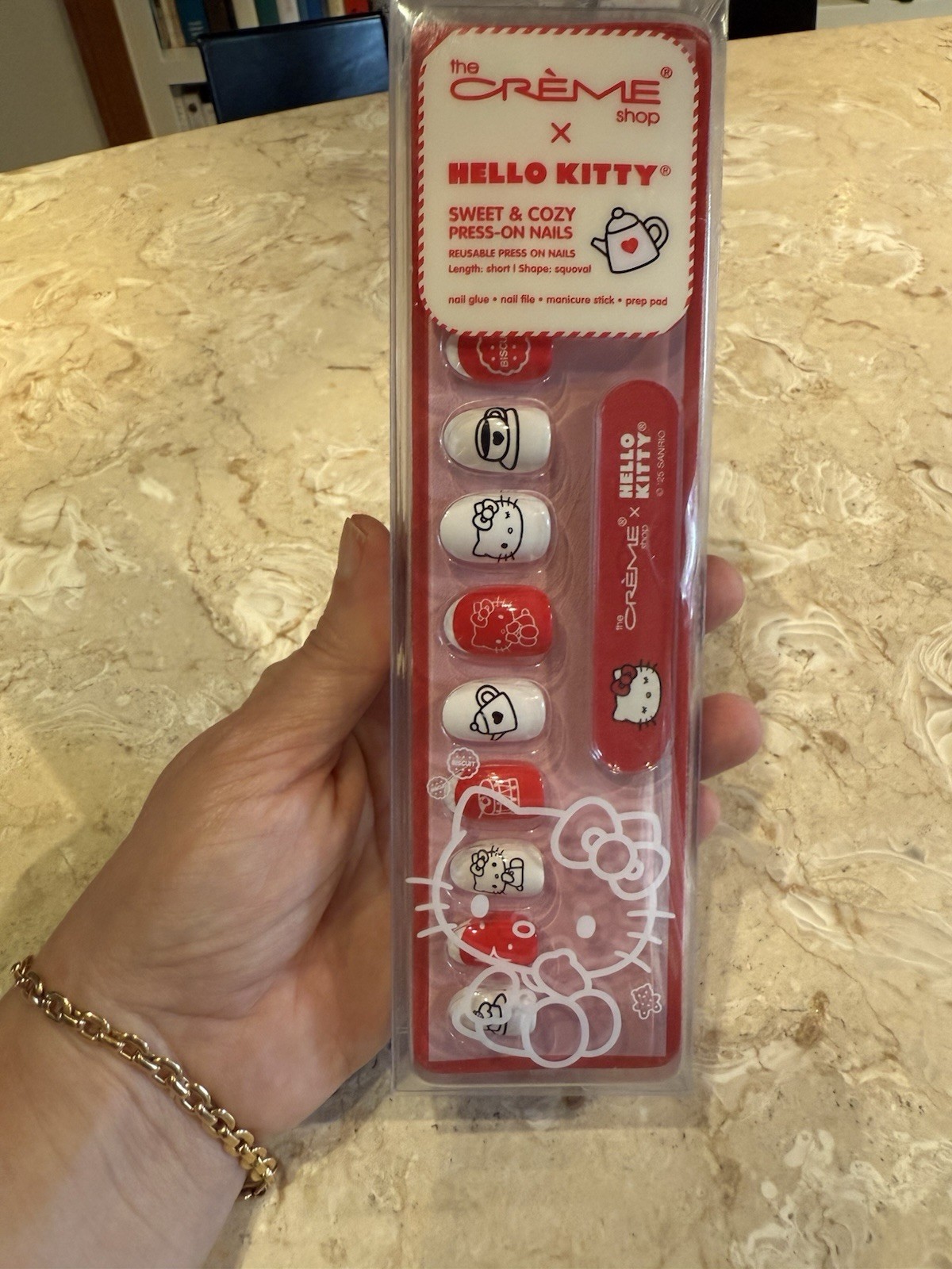 Hello Kitty Press On Nails 24 Nail Set New In Box