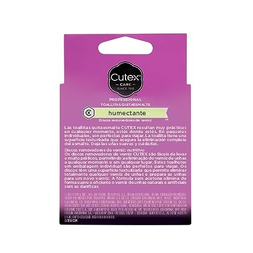 Cutex Care Swipe and Go Nail Polish Remover Pads, 10 Count (Pack of 1), PINK