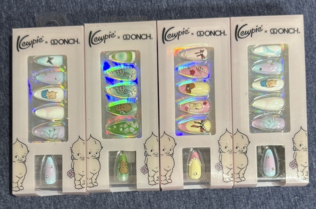 4 Sets KEWPIE x ONCH Collab Rhinestone Never Have I Ever Press-On Nails NIP $72