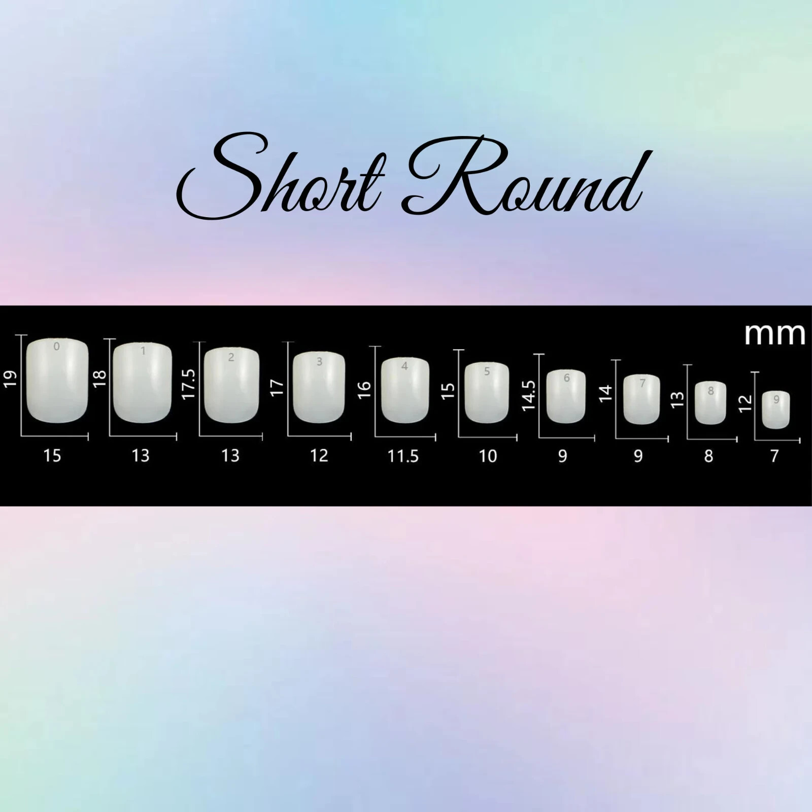 Red Foxes Press-On Nail Set – Short Round (Size 0-9)