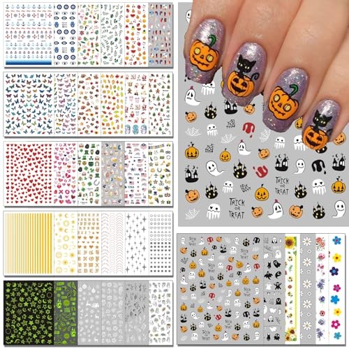 36 Sheets All Holiday Nail Art Stickers, Mixed Season 36 Sheets, All Holiday